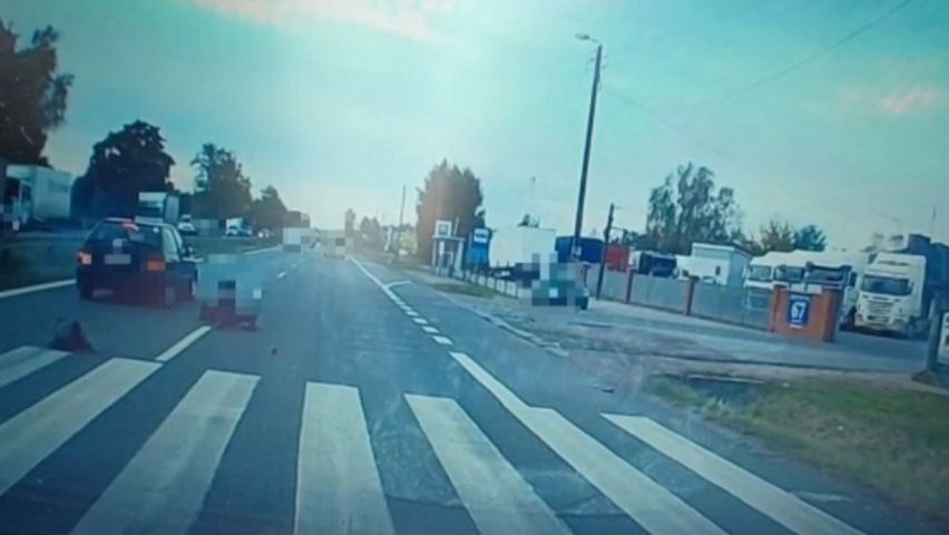Na przejściu dla pieszych kierowca nie ustąpił pierwszeństwa pieszemu