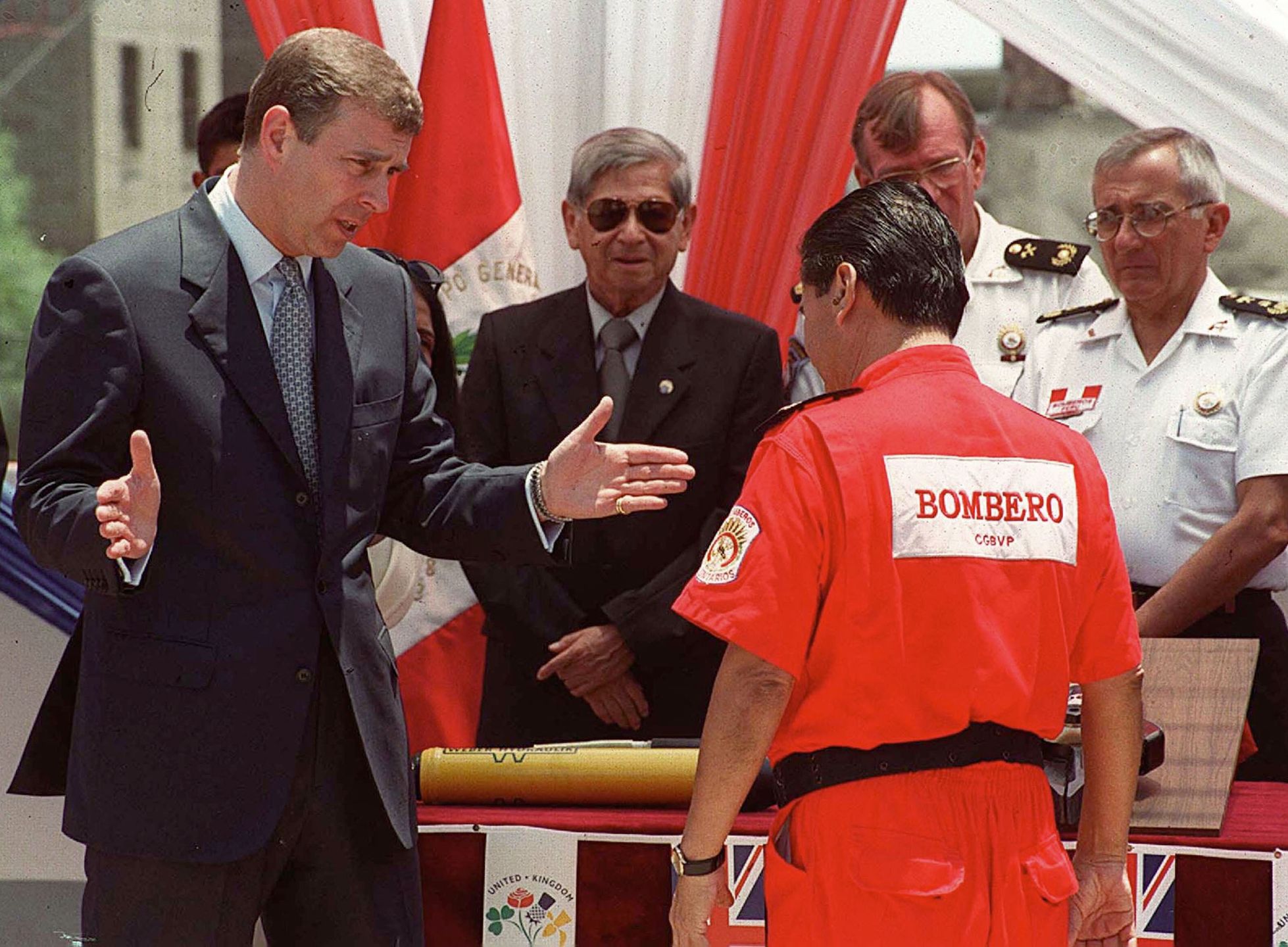 Były książę Andrzej podczas wizyty w Peru w 2002 roku