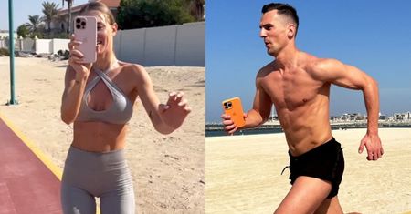 Agatycze i Arkadiusz Milik prezentują SZEŚCIOPAKI podczas wspólnego treningu. Zgrany z nich duet? (FOTO)