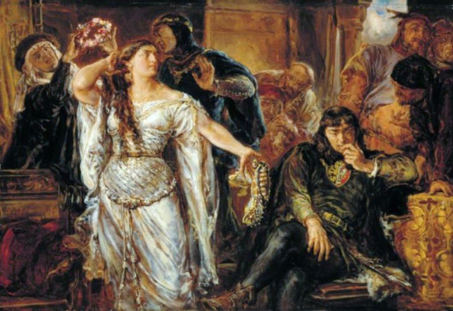 Spór małżeński Gryfiny z Leszkiem Czarnym, obraz Jana Matejki