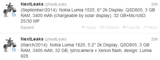 Lumia 1525 i Lumia 1820 to nowe flagowce Nokii. Panel solarny w ekranie i aparat typu Lytro? 3