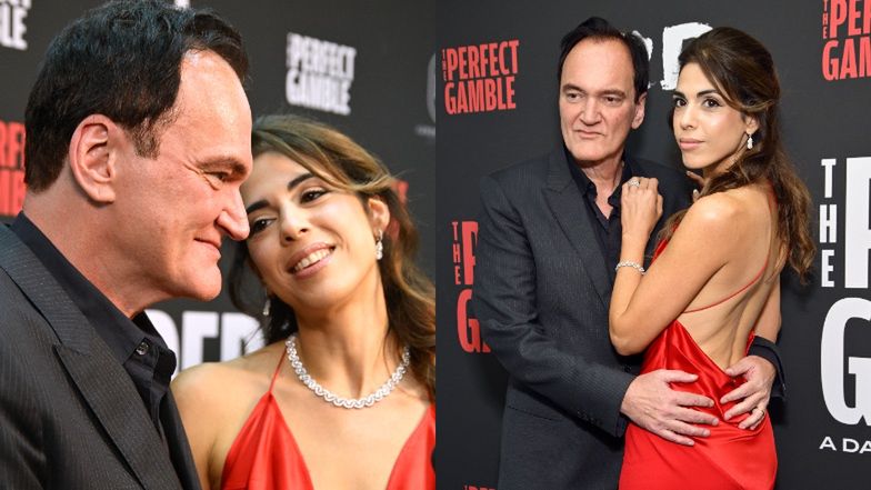 Quentin Tarantino flirtuje z żoną na premierze filmu