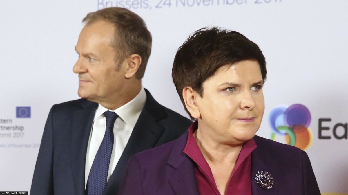 Beata Szydło i Donald Tusk