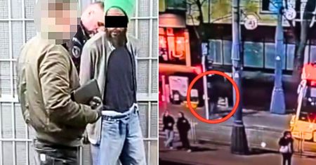 Nożownik w Warszawie. Kamera nagrała moment ataku