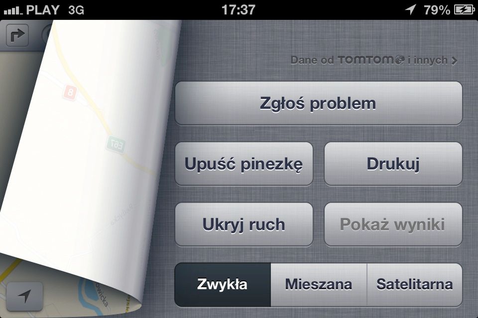 Aplikacja Mapy w iOS 6