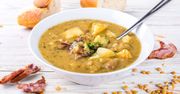 Zupa grochowa na wędzonce. Zawiesista i aromatyczna