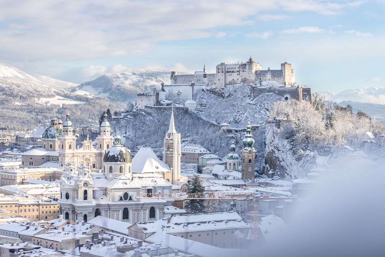 Salzburg w zimowej scenerii