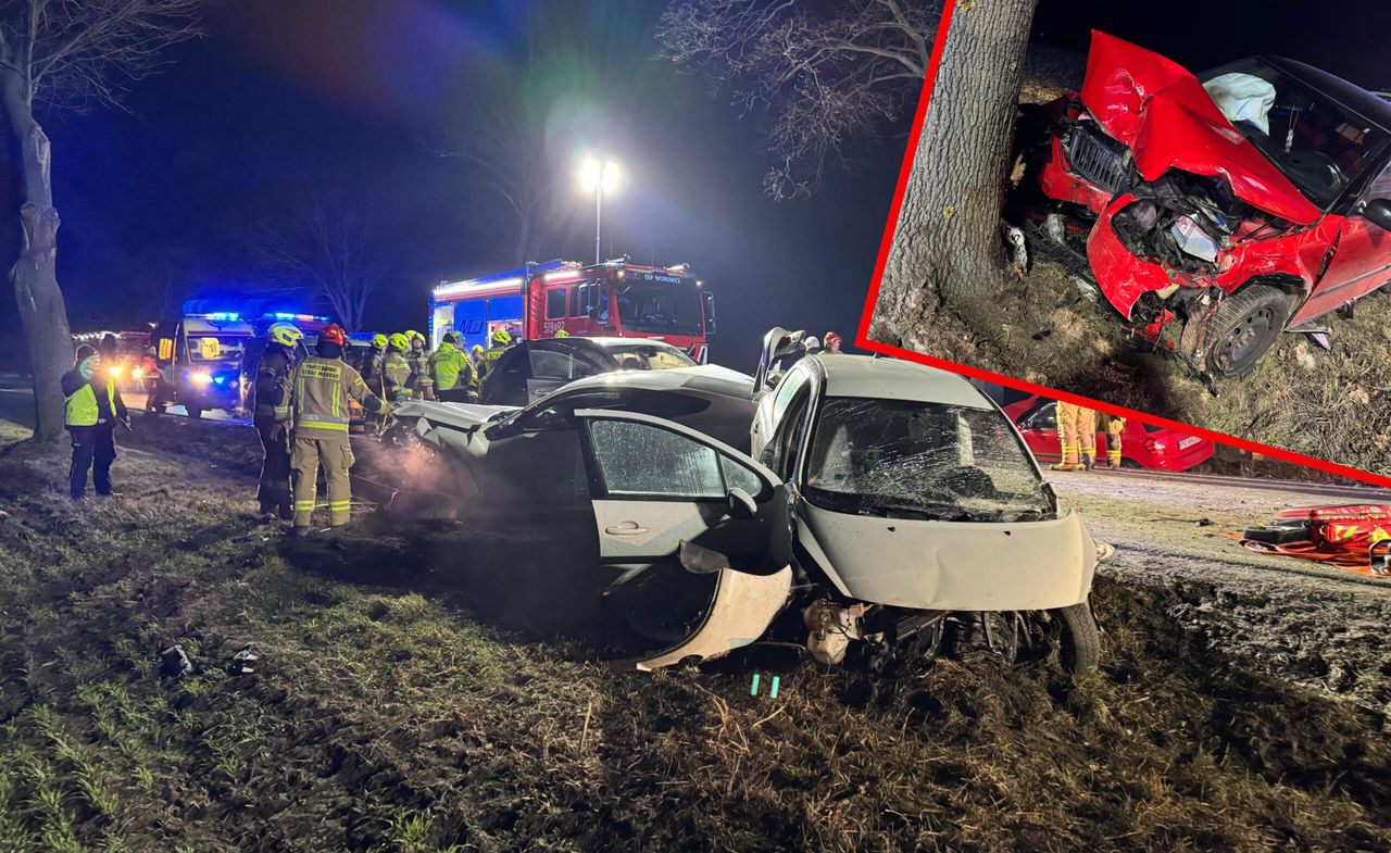 Piątka rannych, jedna osoba uwięziona w aucie. Służby pokazały zdjęcia