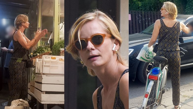 Magdalena Cielecka buszuje na bazarku
Fot. Pudelek Exclusive