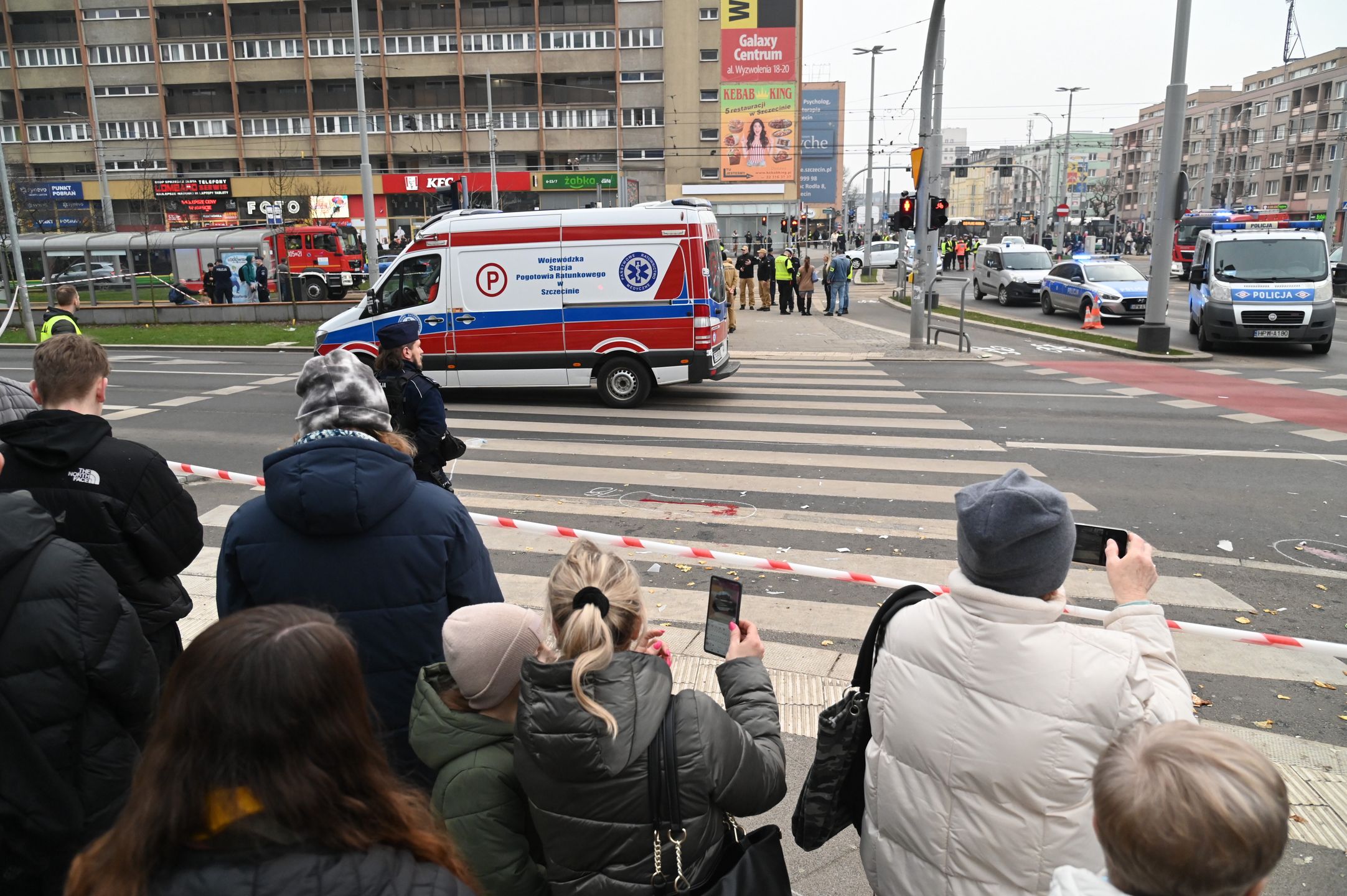 Wypadek na pl. Rodła w Szczecinie