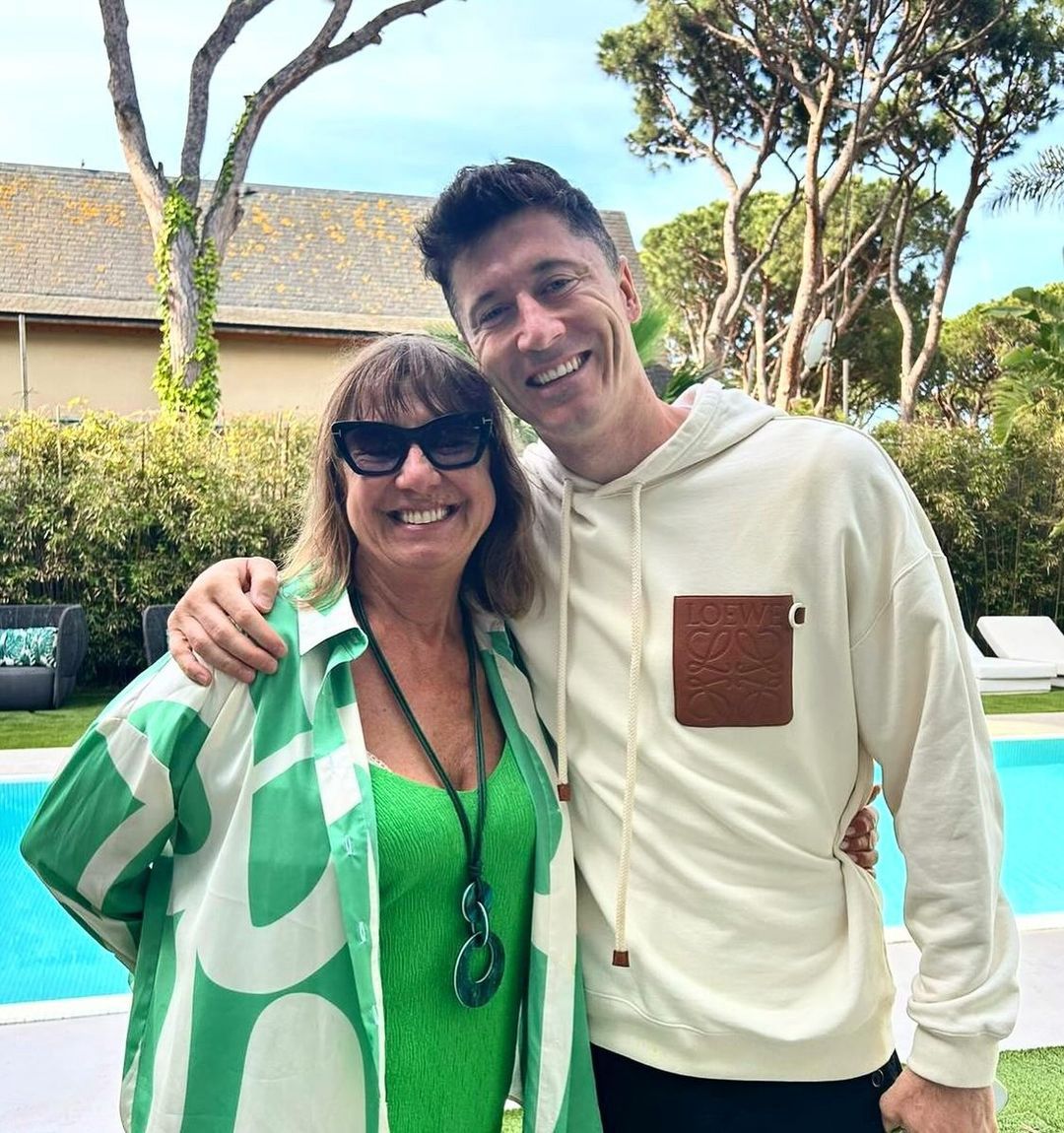Robert Lewandowski z mamą