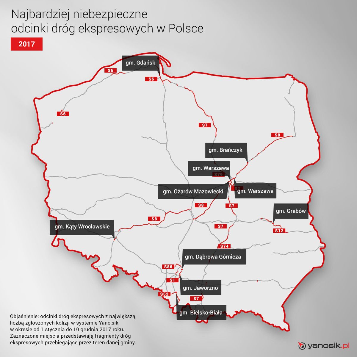Najbardziej niebezpieczne odcinki dróg ekspresowych