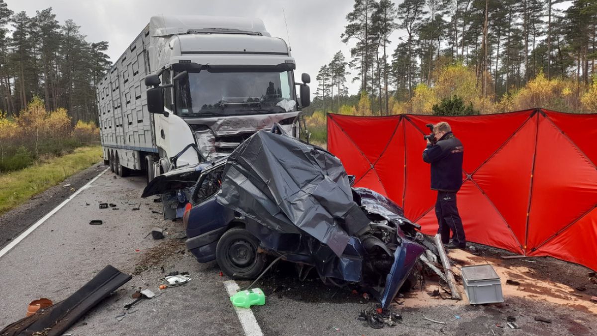Wypadek na drodze krajowej nr 20