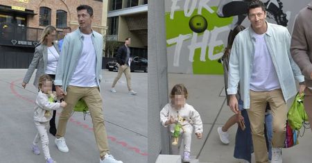 Dumny tata Robert Lewandowski oprowadza Klarę po swej nowej restauracji (ZDJĘCIA)