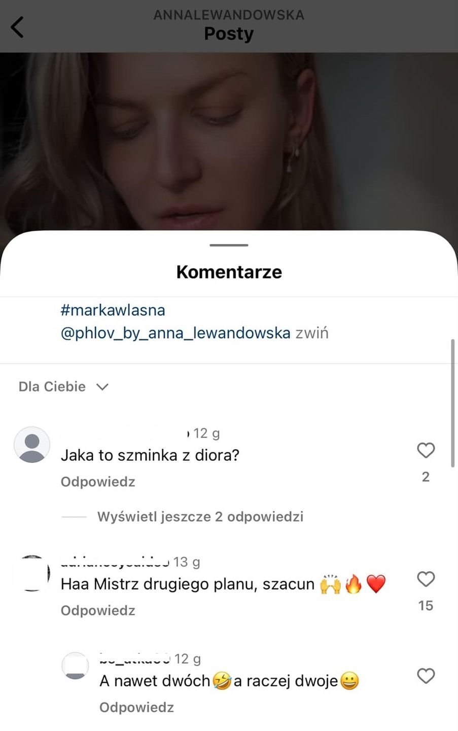 Robert Lewandowski wtrynił się Annie Lewandowskiej na nagranie