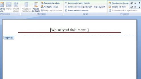 Word 2007 - podziel dokument na sekcje 1