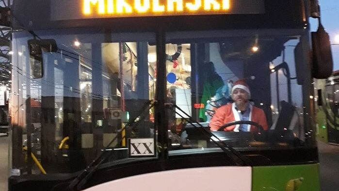 Mikołajkowy trolejbus Zarządu Transportu Miejskiego w Lublinie