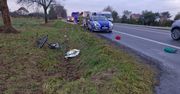 Struża Kolonia: Rowerzysta wjechał wprost pod auto. Miał sporo szczęścia