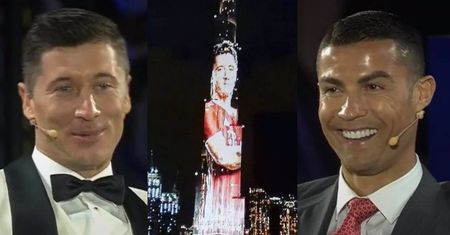 Robert Lewandowski, Cristiano Ronaldo z Georginą i Gerard Pique na gali "Globe Soccer Awards". Polak okrzyknięty PIŁKARZEM ROKU (ZDJĘCIA)