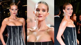 Rosie Huntington-Whiteley i jej ŚCIŚNIĘTY BIUST brylują na czerwonym dywanie w Cannes. Udana kreacja? (ZDJĘCIA)