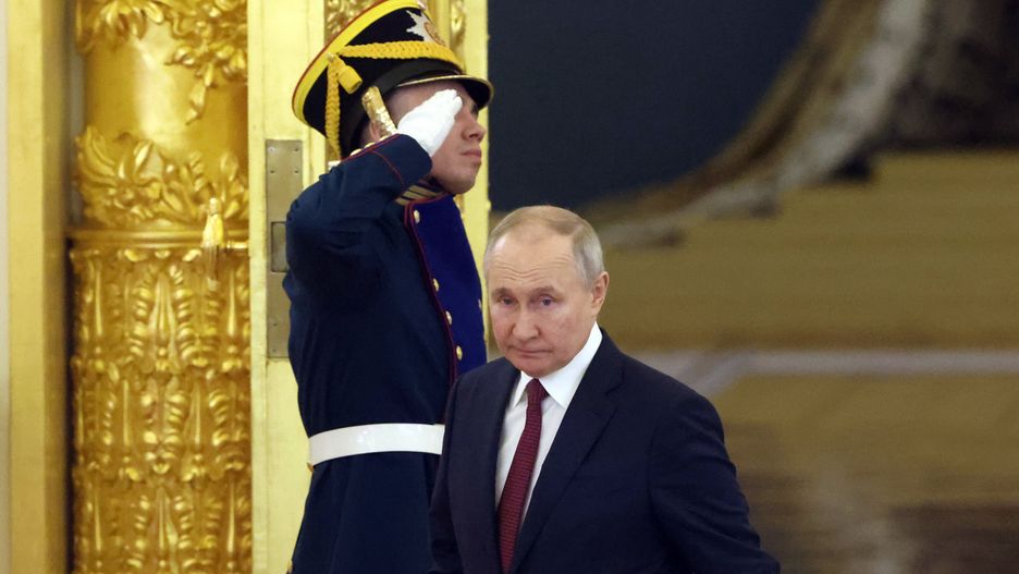 MOSCOW, RUSSIA - MARCH 21:  (RUSSIA OUT)  Russian President Vladimir Putin seen during Russian-Chinese talks at the Grand Kremlin Palace, on March 21, 2023 in Moscow, Russia. Three days after being accused by an international tribunal of war crimes in Ukraine, Russian President Putin received Chinese leader Xi Jinping during his state visit to Russia. (Photo by Contributor/Getty Images)