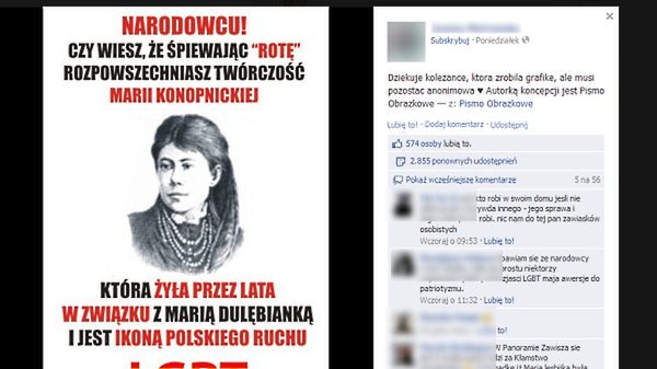 Screen z serwisu Facebook
