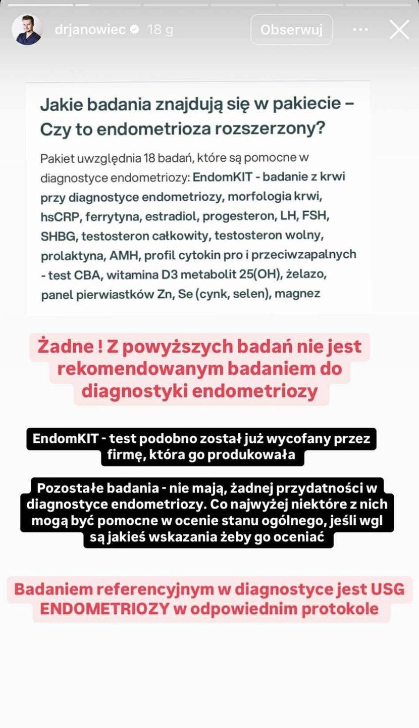 Specjaliści reagują na pakiet badań 
