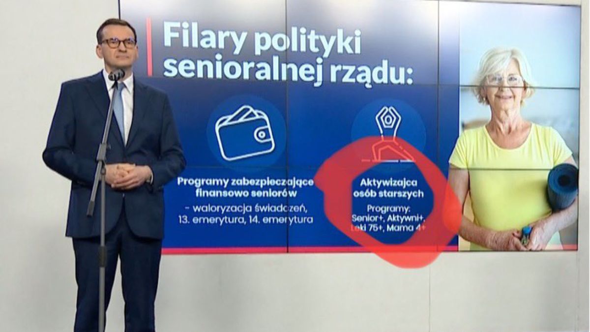Literówka na grafice premiera