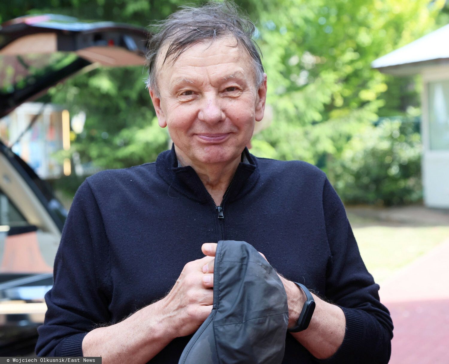 Zenon Laskowik na pogrzebie Rewińskiego.