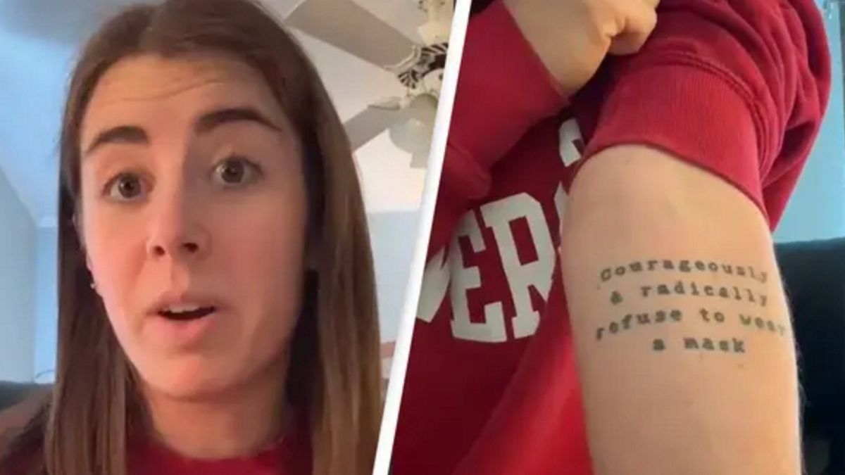 Leah pokazała swój tatuaż, który zrobiła przed pandemią.