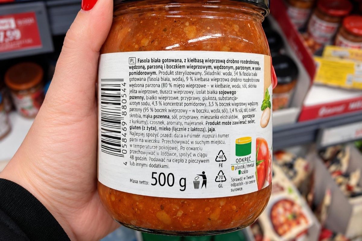 Skład fasolki po bretońsku firmy Kania