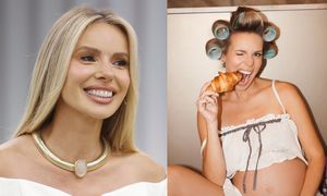 Izabela Janachowska ZAJADA SIĘ słodyczami podczas sesji z NAGIM BRZUSZKIEM. Ciąża jej służy? (FOTO)