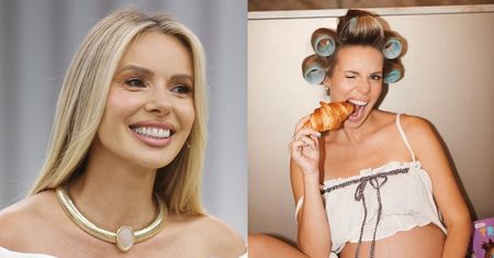 Izabela Janachowska ZAJADA SIĘ słodyczami podczas sesji z NAGIM BRZUSZKIEM. Ciąża jej służy? (FOTO)