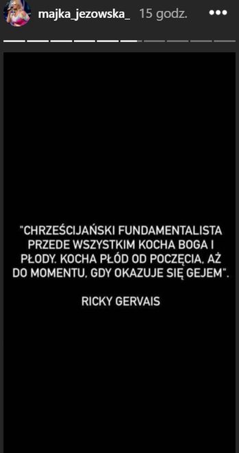 Majka Jeżowska zacytowała brytyjskiego komika.