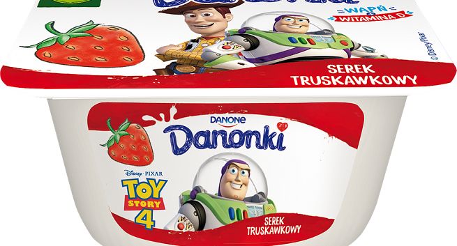 Bohaterowie "Toy Story 4" w reklamie Danonków