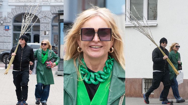 Monika Olejnik spaceruje z partnerem