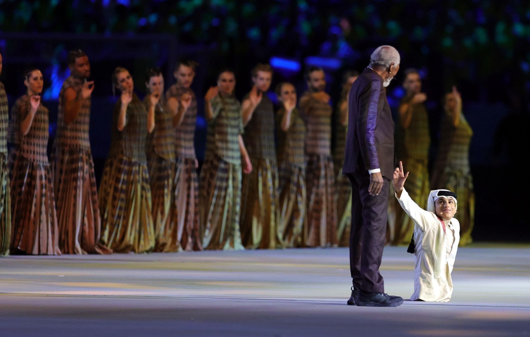 Ghanim Al Muftah wystąpił na ceremonii otwarcia piłkarskich mistrzostw świata