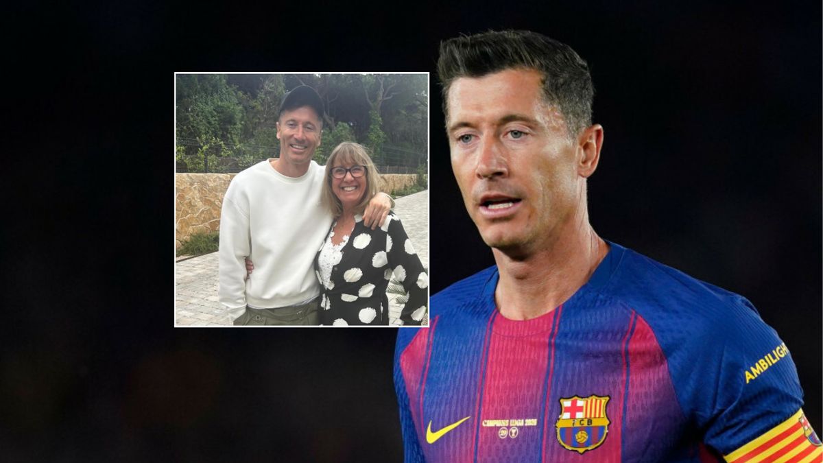 Robert Lewandowski i jego mama 
