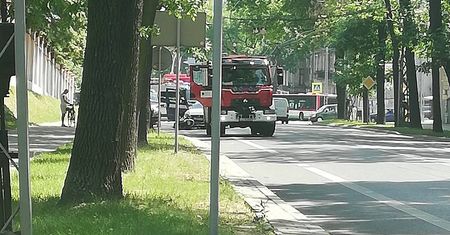 Wypadek na ul. Wyszyńskiego w Lublinie. Jedna osoba trafiła do szpitala