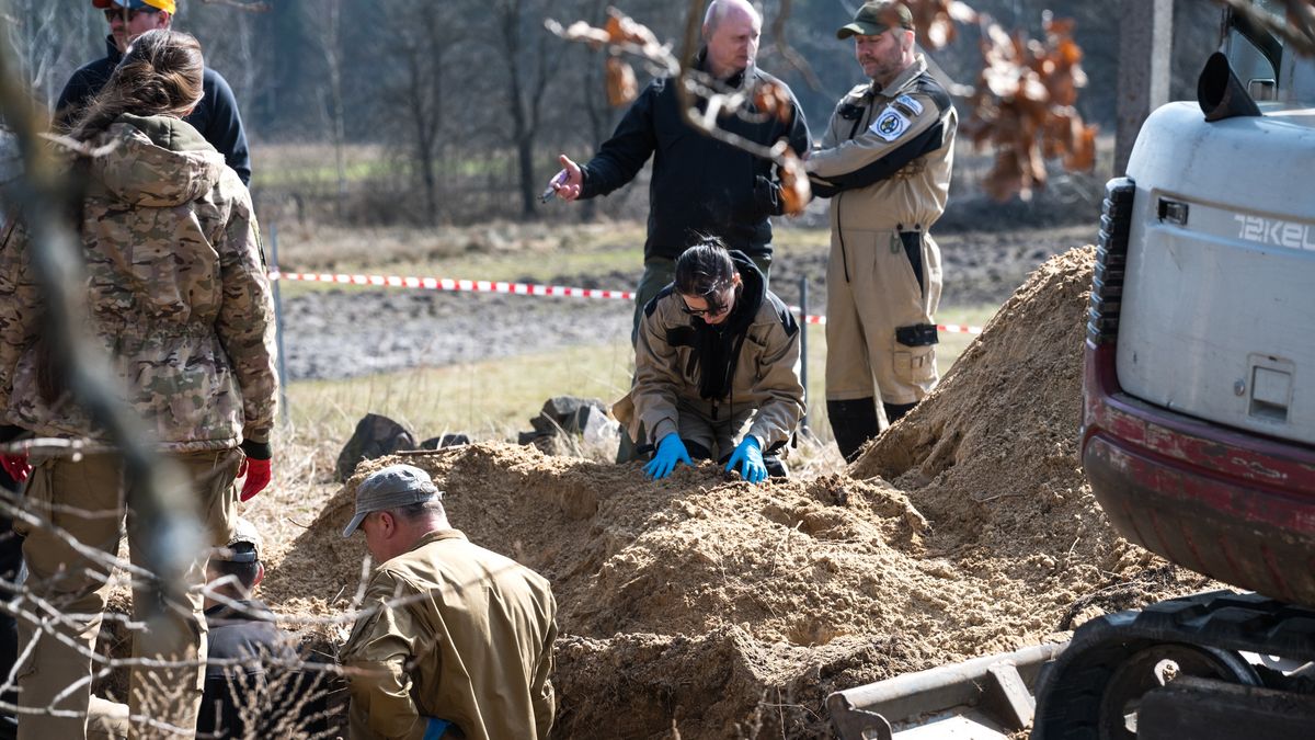 prace poszukiwawcze
Ugły, Ukraina, 23.03.2026. Rozpoczynają się prace poszukiwawcze w miejscu pochówków Polaków zamordowanych w maju 1943 roku, we wsi Ugły, 23 bm. Działania mają na celu odnalezienie i identyfikację ofiar oraz godne upamiętnienie miejsca ich spoczynku. (ad) 