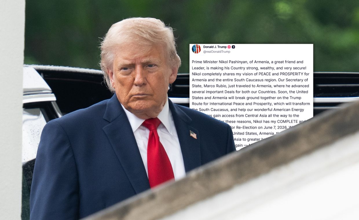 Trump wskazał, kto powinien wygrać wybory w Armenii