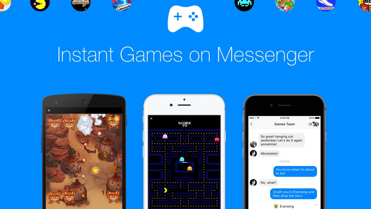 Instant Games: Messenger z funkcją platformy do klasycznych gier 1