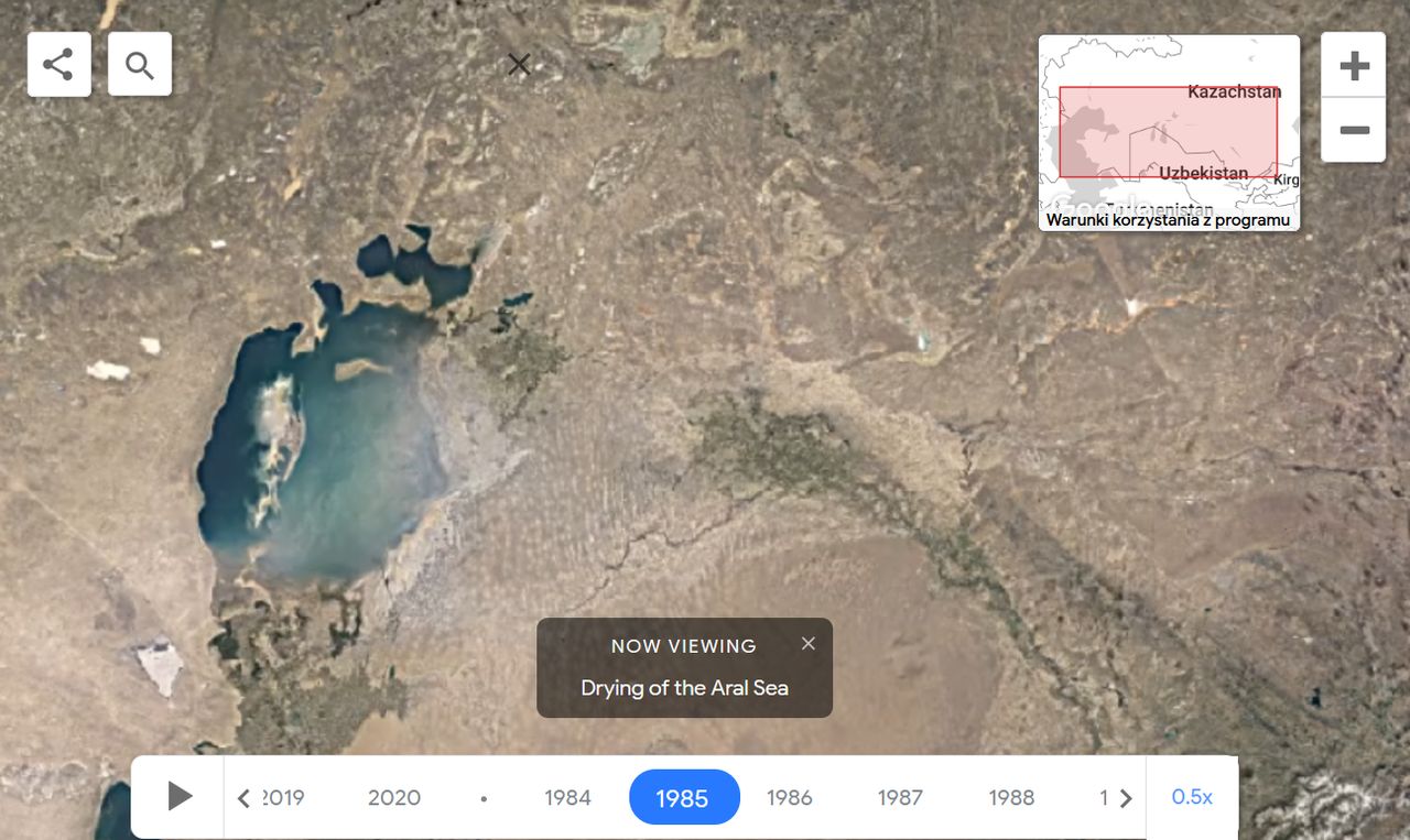 Google Earth. Nowa funkcja pozwala cofnąć się w czasie