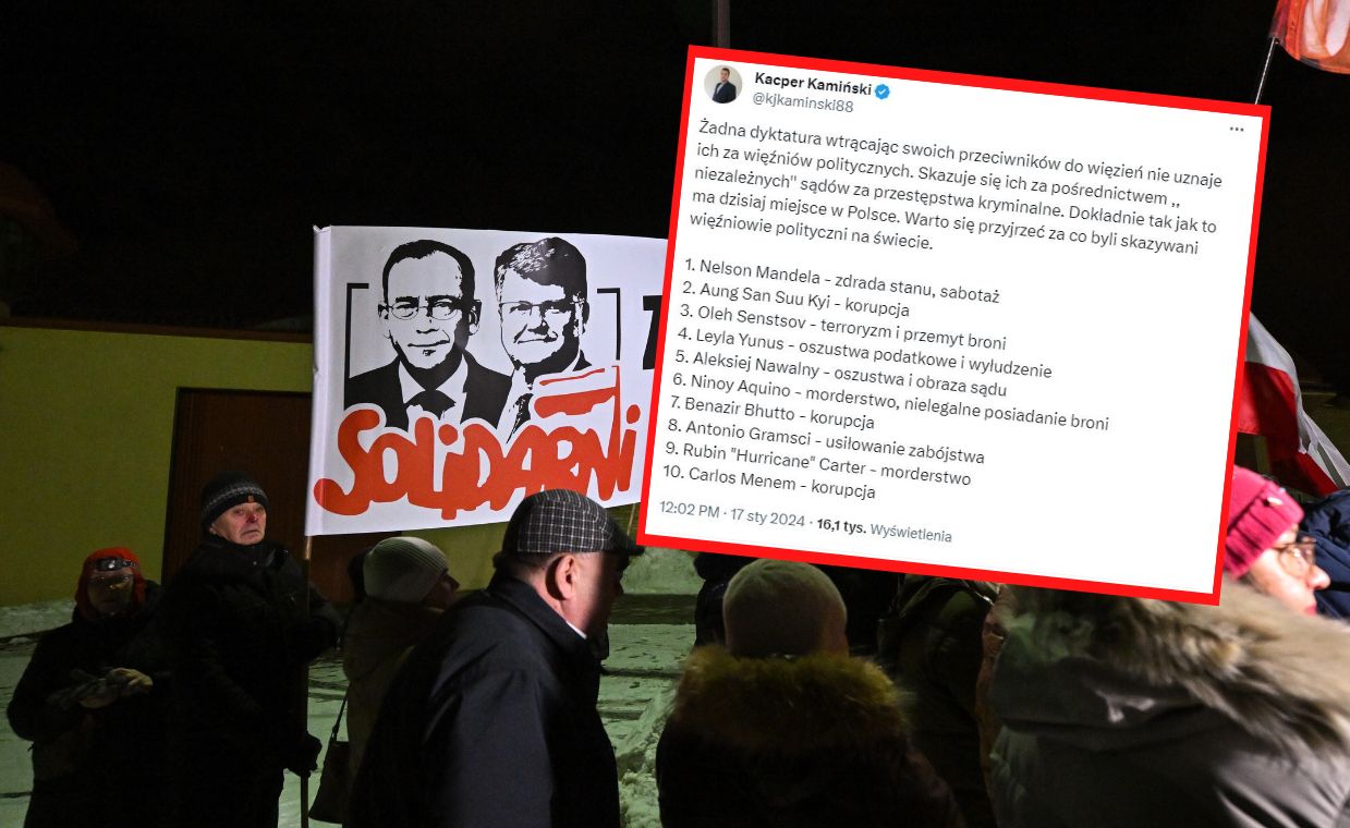 Kuriozalny wpis syna Kamińskiego. Porównuje ojca do Mandeli