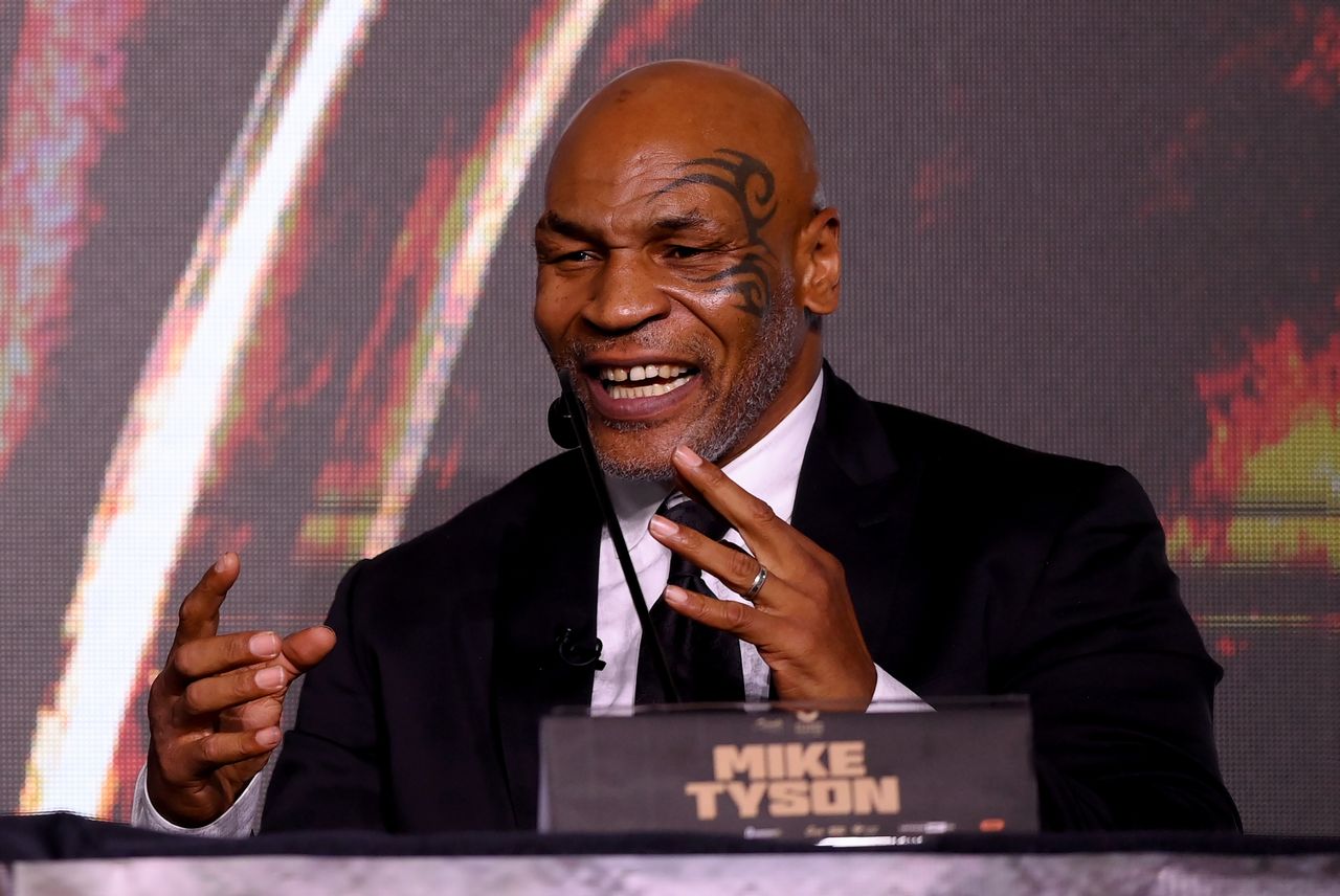 In the photo Mike Tyson