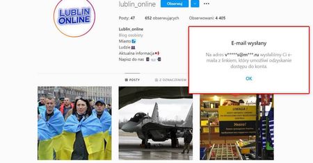 Uwaga na konta Instagram szerzące dezinformację! Zostały założone z rosyjskich domen
