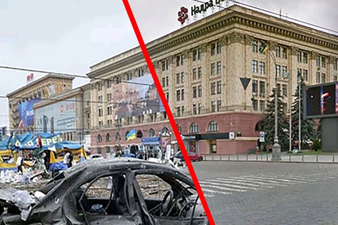 Wojna w Ukrainie: Zdjęcia miejsc przed i po rosyjskim ataku