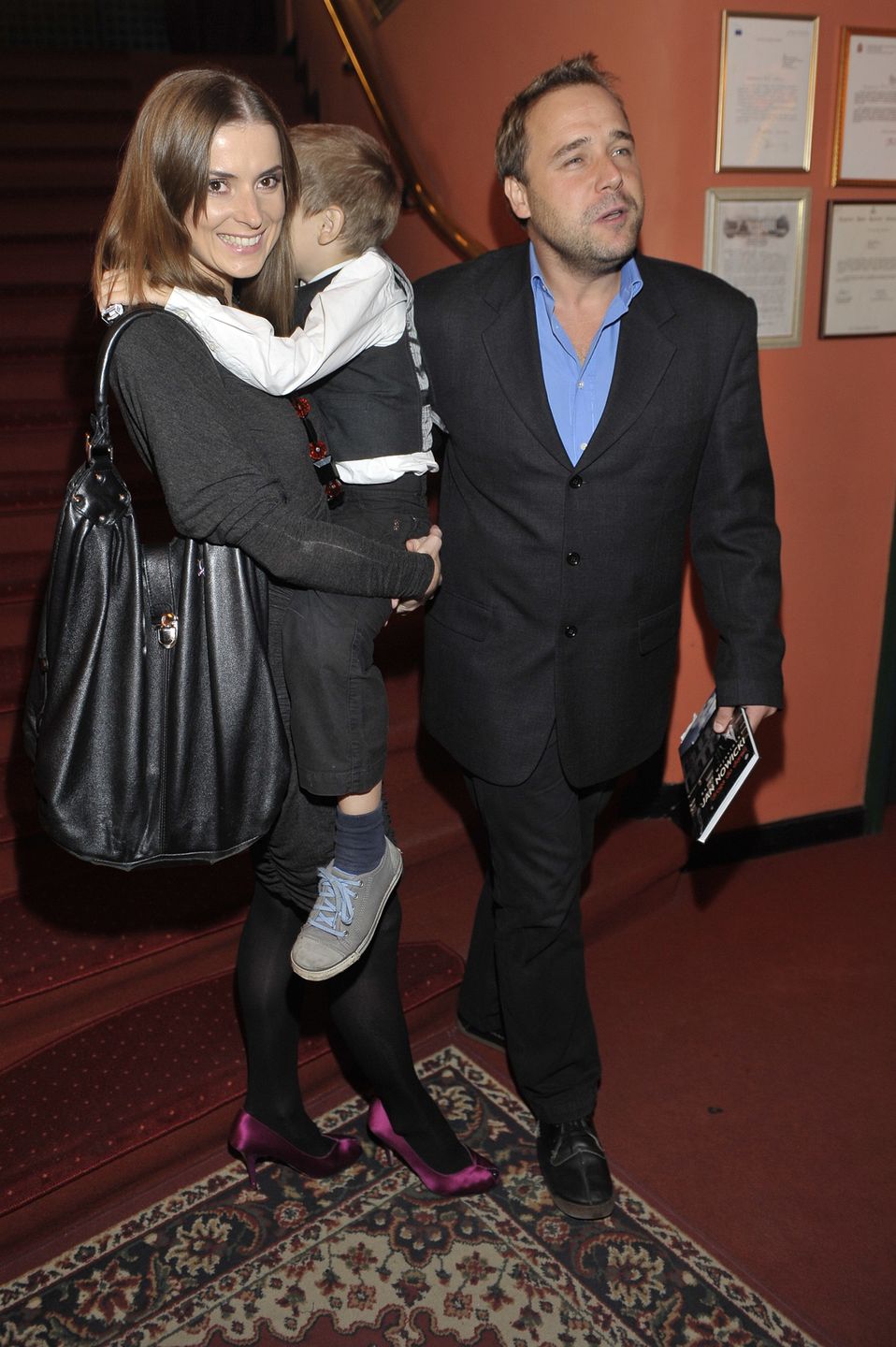 Halina Mlynkova i Łukasz Nowicki z synem