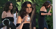 Selena Gomez w czarnej sukience bawi się na weselu kuzynki (FOTO)