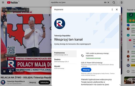 Republika podniosła opłaty za pisanie na jej czacie